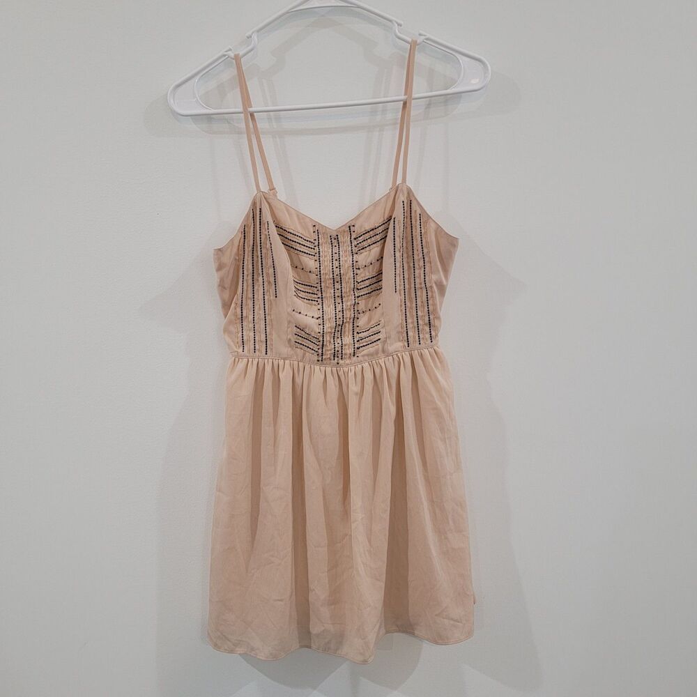 Y2K American Eagle Mini Dress Size 0 Beaded‎ Fit And Flare